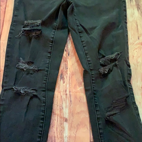 American Eagle faded black ripped jeggings - Picture 2 of 3